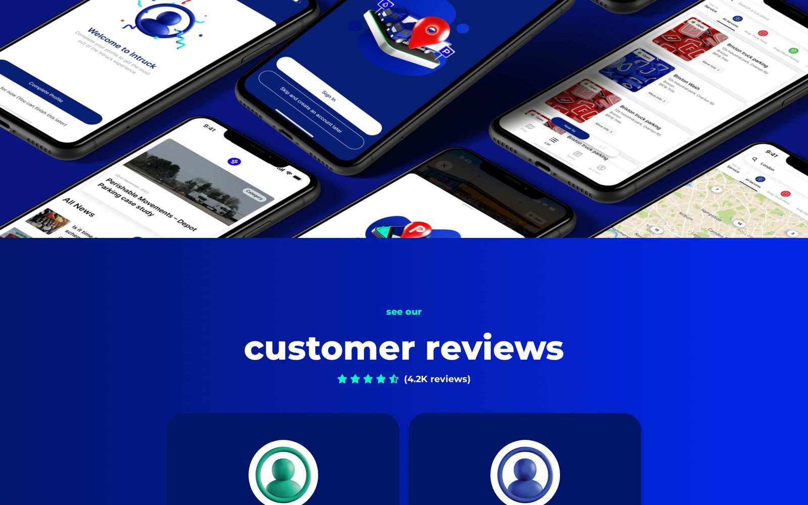 InTruck mockups