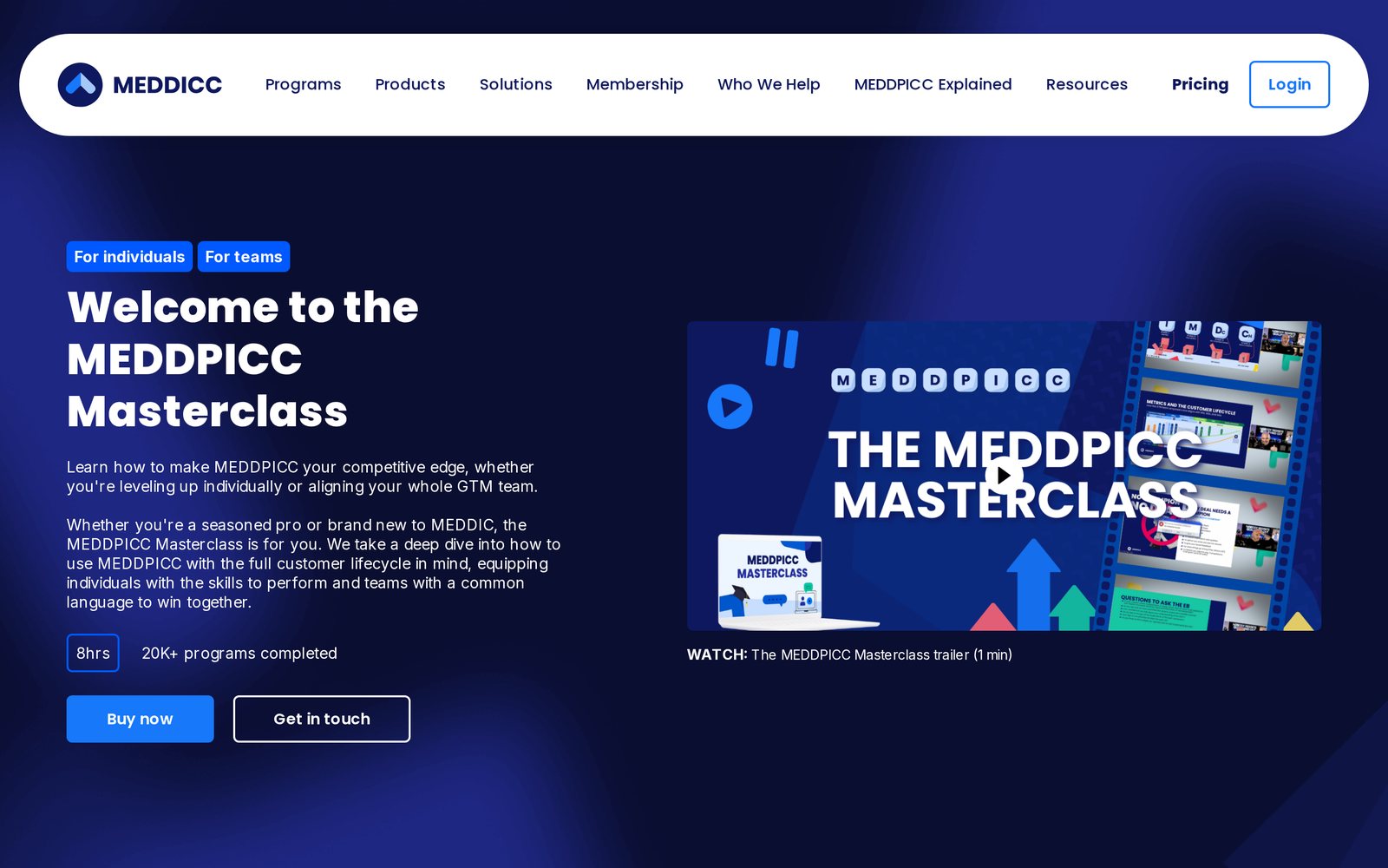 MEDDICC form section